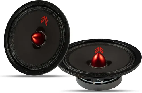 Miniatura 24 de MX80P1 Altavoz de Rango Medio de 8 Pulgadas 480 Vatios 4 Ohmios Tapa Antipolvo Naranja, Altavoces de Audio de Calidad Premium para Puerta