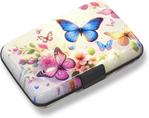 Miniatura 11 de ToLuLu Portador de Tarjetas de Crédito, Mini Billetera Pequeña de Aluminio RFID para Tarjetas, Estuche Delgado de Metal para Tarjetas