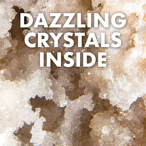 Miniatura 4 de Abre 2 geodas grandes – Abre tu propia geoda grande con cristales, kit de ciencias de la Tierra para niños para aprender geología, regalos