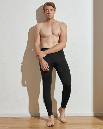 Miniatura 3 de LAPASA Mens Thermal Underwear Bottom Fleece Lined Long Johns Warm Base Layer Pants LightMidHeavy Weight M10