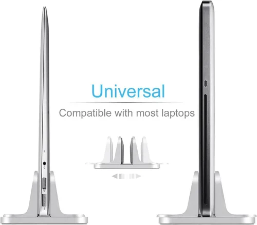 Miniatura 5 de Soporte vertical para laptop para escritorio [ajustable] Base de aluminio resistente para todas las computadoras portátiles (hasta 20.3 pulgadas)