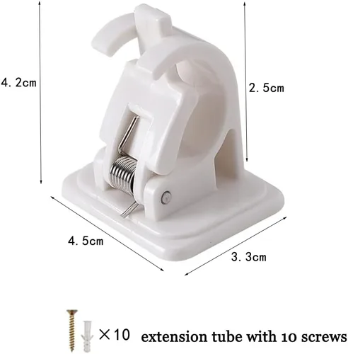 Miniatura 2 de Clips de caña de montar en la pared – 10 piezas de caña de pesca/taco/cortina soporte clips de almacenamiento