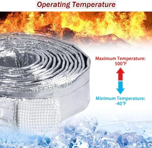 Miniatura 3 de Rollo de revestimiento térmico aluminizado para automóvil, calor radiante y evita el bloqueo de vapor, escudo térmico para cable de freno/línea