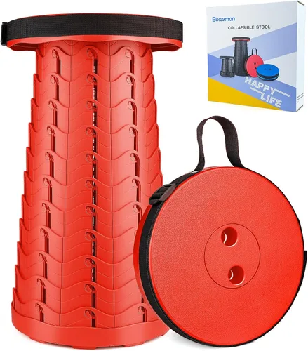 Miniatura 11 de Boreeman Taburete plegable mejorado, ligero pero más resistente, con capacidad de carga, 400 libras, taburete plegable portátil para camping, pesca