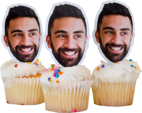 VictoryStore Adornos personalizados para cupcakes – Juego de 150 adornos personalizados para cupcakes con foto personalizada, perfectos para