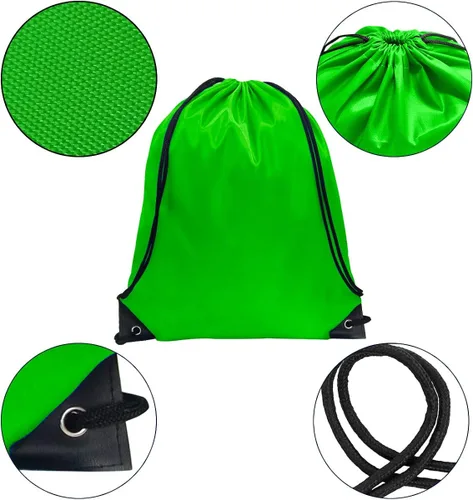 Miniatura 8 de Bolsas con cordón a granel 48 unidades mochila con cordón a granel bolsas de cordón para la escuela gimnasio