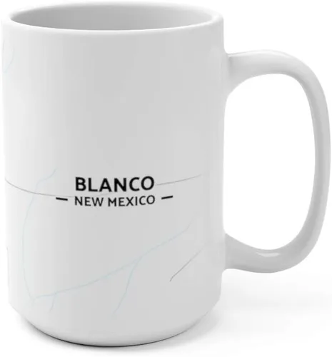 Miniatura 4 de Blanco, New Mexico NM Map Mug (11 oz)
