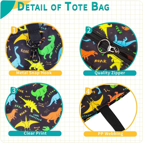 Miniatura 5 de Bolsas de mano lindas para niños y niñas de 4 a 16 años, bolsos con estuche de lápices, bolsas de libros con cremallera para la escuela y el tiempo