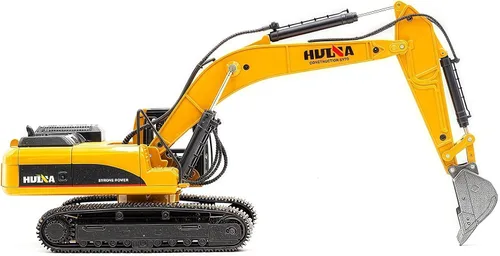 Miniatura 2 de Qcar Excavadora grande para vehículos de construcción, excavadora hidráulica de aleación resistente, escala 1:40, camión de juguete para niños de 8