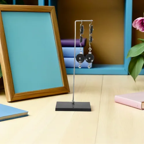 Miniatura 7 de iplusmile Juego de bloques de polea – 5 poleas con soporte y cuerda – Demuestra poleas fijas y móviles, enseña ventaja mecánica – Kit de laboratorio