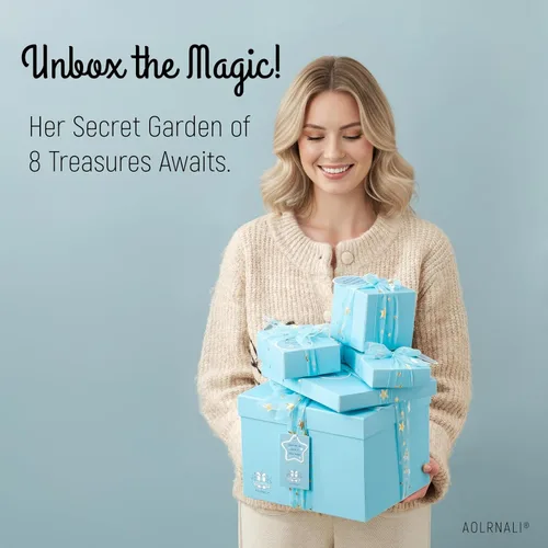 Miniatura 7 de Regalo de cumpleaños para niñas y adolescentes, juego de caja de regalo de 8 piezas Secret Garden para Navidad, cosas modernas para chicas