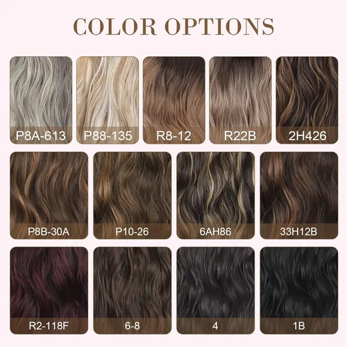 Miniatura 8 de REECHO Extensiones de cabello, 4 piezas de extensiones de cabello con clip HE001, piezas de cabello sintético natural suave para mujer, color Negro