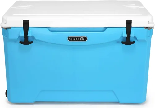 Miniatura 8 de SereneLife Caja enfriadora rotomoldeada ultrarresistente de 25 a 75 cuartos de galón, con capacidad para hasta 64 latas, mantiene el hielo hasta 5