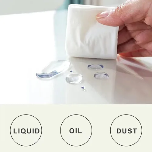 Miniatura 6 de Pioggia - Mantel de vinilo transparente redondo con borde elástico, impermeable y resistente al aceite, cubierta de plástico para mesa, ideal