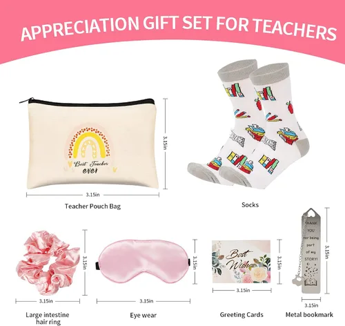 Miniatura 3 de Kolewo4ever Set de regalo de agradecimiento para profesores, caja de regalo para mujeres, los mejores regalos para profesores para mujeres, gracias