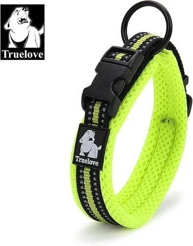 Miniatura 24 de Truelove TLC5011 - Collar para perro reflectante con hebilla Duraflex de alta calidad, cincha de nailon de alta calidad, sin estrangulamiento, Negro