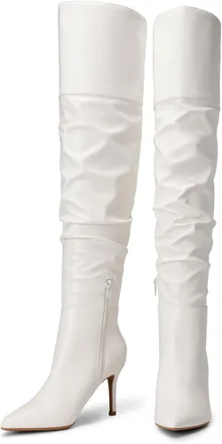 Miniatura 3 de DREAM PAIRS Botas de tacón alto para mujer, por encima de la rodilla, con punta alta hasta el muslo, tacón de aguja, botas sexis largas para otoño