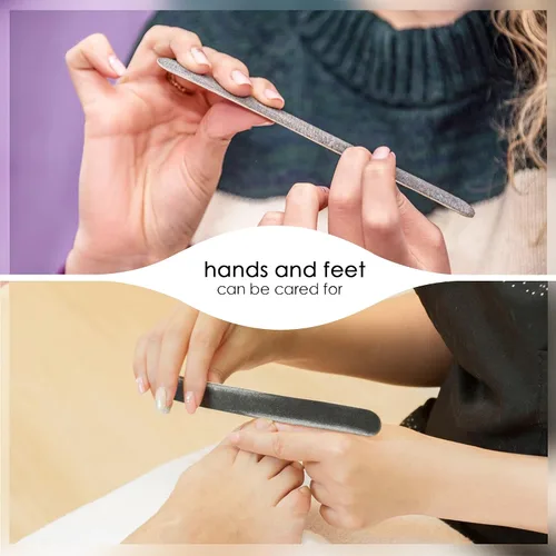 Miniatura 5 de Canvalite Lima de uñas grandes para uñas, lima de uñas de grano 100/180 para uñas naturales, herramienta de manicura y pedicura para uso doméstico