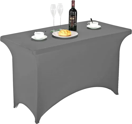 Miniatura 120 de FORLIFE - Funda de mesa de elastano, mantel ajustado de 4 pies para mesas rectangulares, funda elástica para patio, universal para bodas, banquetes
