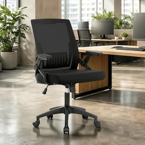 Miniatura 2 de Ergonomic Office Chair, Home Desk Chair with Flip-Up & Adjustable Armrest, 135° Reclining Tilt Lock, Thickness Cushion Mesh Back Office Chairs for