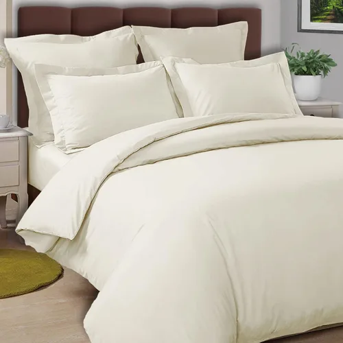 Miniatura 8 de Pizuna 100% Cotton Duvet Cover Set Twin Size - Percale Weave Long Staple Combed Cotton Duvet Cover (68" x 86") with 4 Corner Ties & Button Closure