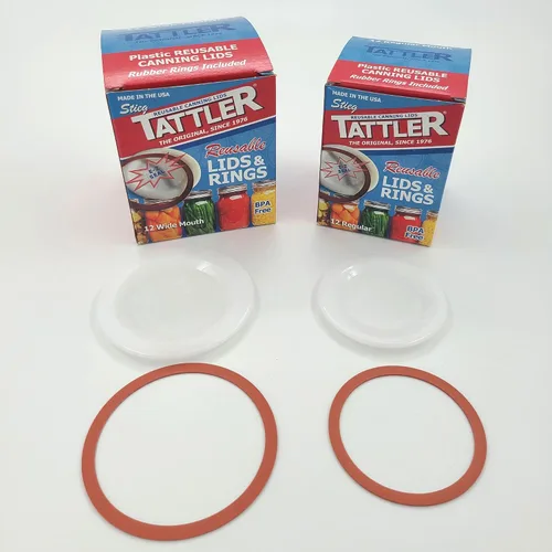 Miniatura 5 de El paquete de tapas reutilizables para conservas incluye 12 tapas y anillos de boca ancha y 12 de boca regular y 24 etiquetas solubles para tarros