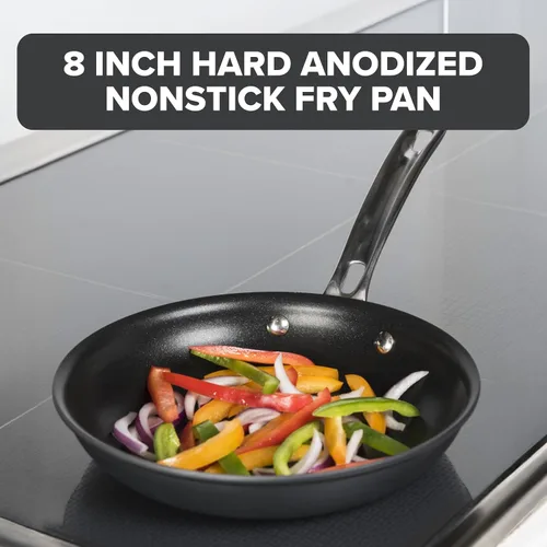 Miniatura 2 de Viking Sartén antiadherente, utensilios de cocina anodizados duros de 8 pulgadas, gris