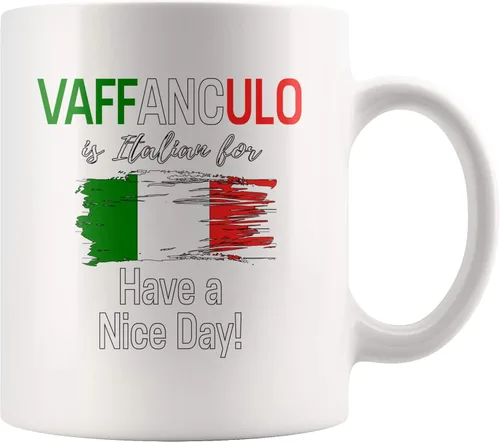 Miniatura 9 de Panvola Vaffanculo Is Italian For Have A Nice Day - Divertido regalo italiano para compañeros de trabajo, amigos, hermana, hermano, familia en Negro