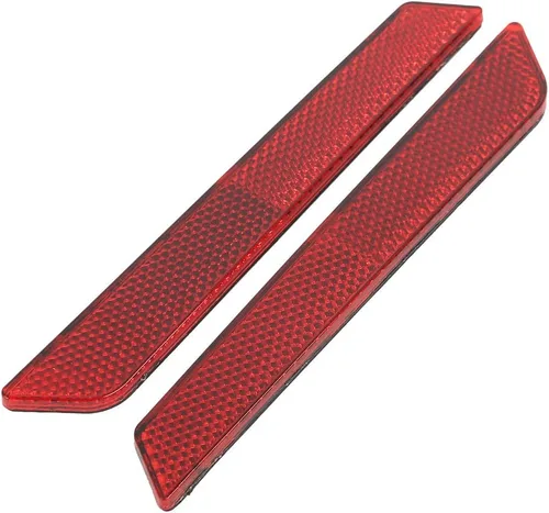 TCT-MOTORPARTS Cubierta de pestillo de alforja reflectores rojos visibilidad para Harley Touring Road King FLT FLHT FLHTCU FLHRC Street Electra