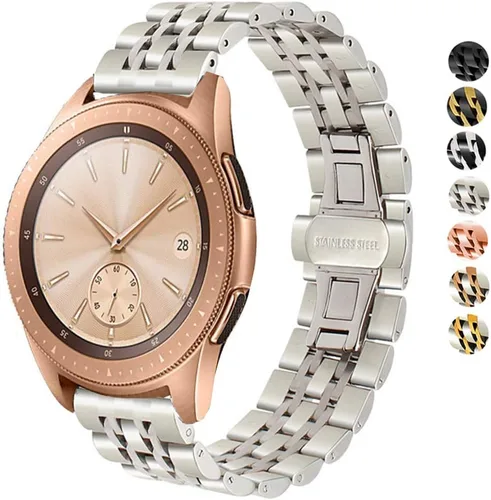 Miniatura 9 de Correa compatible con Samsung Galaxy Watch 6/6 Classic/Galaxy Watch 5/5 Pro / 4/4 Classic / 3 1.614 in / Active 2, correa de repuesto de metal