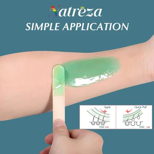 Miniatura 5 de Perlas de cera dura para depilación, 1 libra de cera dura para piel sensible con extracto de aloe vera, formulada para pelos finos, cera corporal