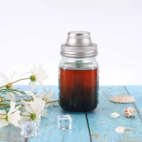 Miniatura 7 de CALLARON Tapas para tarros de boca ancha, tapas de acero inoxidable para coctelera de 2.91 pulgadas, cubierta de metal para coctelera, tarros