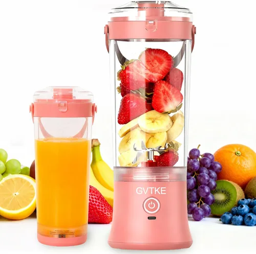 Miniatura 10 de Licuadora portátil Modo dual 18000RPM 20Oz Vaso de mezcla de hielo triturador de hielo Fruta congelada Mini hogar gimnasio viaje (negro)