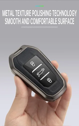 Miniatura 9 de ontto Carcasa de metal para llave de automóvil para Peugeot 508/2008/3008/5008, 5008, funda para llave de control remoto inteligente para Citroen C3