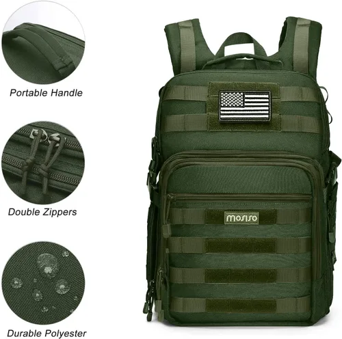 Miniatura 5 de MOSISO Mochila para cámaras tácticas, funda para cámara DSLR/SLR/sin espejo con compartimento para portátil, compatible con Canon/Nikon/Sony
