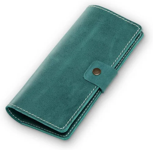 Miniatura 12 de PEGAI Fundas de cuero personalizadas hechas a mano para chequera personal Funda y cartera de cuero 100% envejecido Funda de chequera de negocios