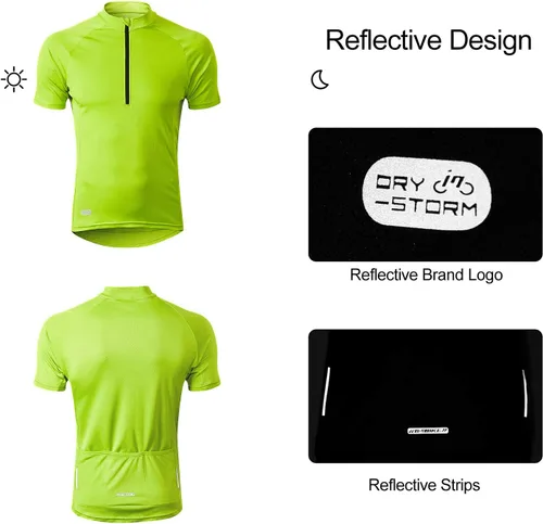 Miniatura 12 de INBIKE Maillots de ciclismo para hombre que absorbe la humedad, manga corta, secado rápido, camiseta de ciclismo de manga larga transpirable