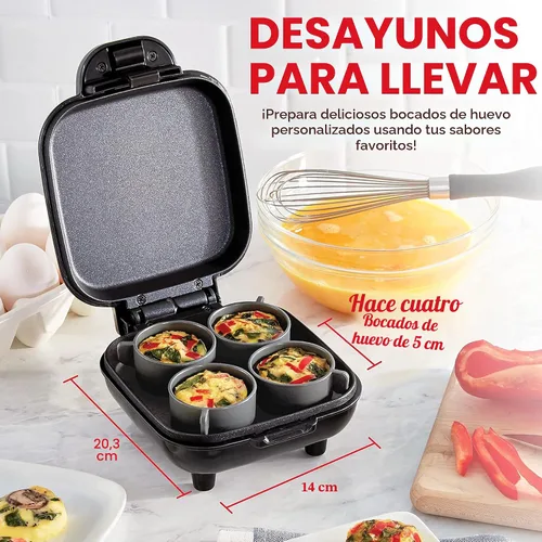 Miniatura 3 de Dash - Preparador de lujo de bocadillos de huevo - Preparador de bocadillos de huevo eléctrico para aperitivos proteicos saludables - Limpieza Negro