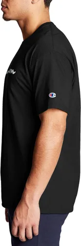 Miniatura 3 de Champion Camiseta para hombre, camiseta clásica de algodón, cuello redondo, camiseta de peso medio, logotipo escrito