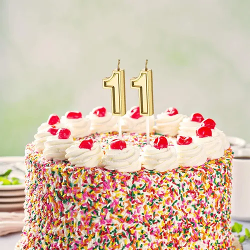 Miniatura 4 de Velas para pastel de cumpleaños número 11, velas con números de pastel, velas de feliz cumpleaños, decoración de adorno para pastel de cumpleaños