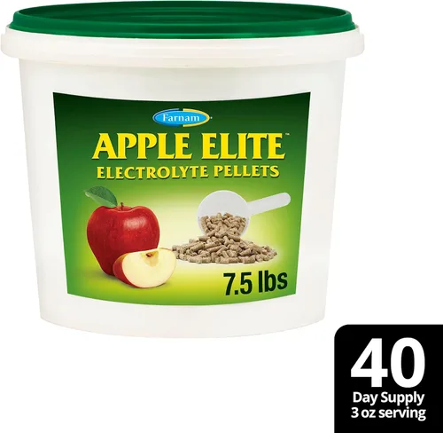Miniatura 10 de Farnam Suplemento de electrolitos Apple Elite para caballos, reemplaza minerales vitales, para hidratación, sin azúcar añadida, suplementos