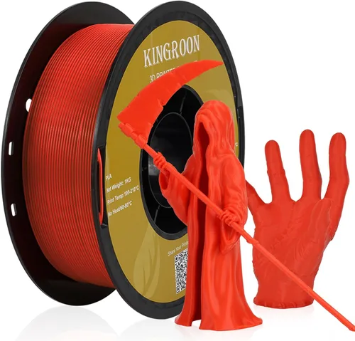 Miniatura 22 de Filamento para impresora 3D Kingroon PLA, 10 carretes, precisión dimensional +/- 0.02 mm, carrete de 10 kg (22 libras), 1.75 mm, negro