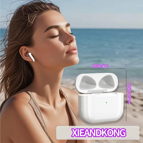 Miniatura 8 de Funda de carga compatible con Airpods 4rd (2024), funda de carga tipo C para AirPods 4rd, funda de carga inalámbrica de repuesto con botón