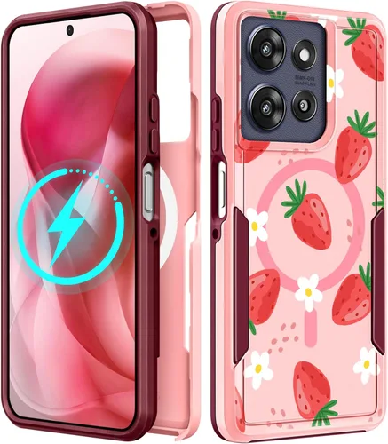 Miniatura 18 de Funda para Moto G 5G 2024 – Compatible con MagSafe para mujeres y niñas, bonita funda protectora magnética para teléfono, diseño femenino Kawaii