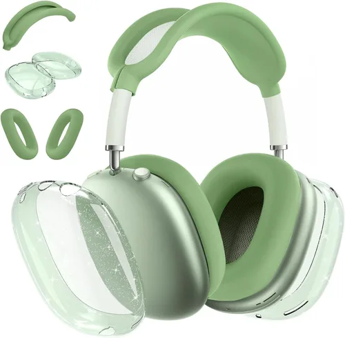 Miniatura 32 de Aircawin Funda transparente para AirPods Max, funda transparente a prueba de golpes para Airpods Max, funda protectora de TPU suave antiarañazos,