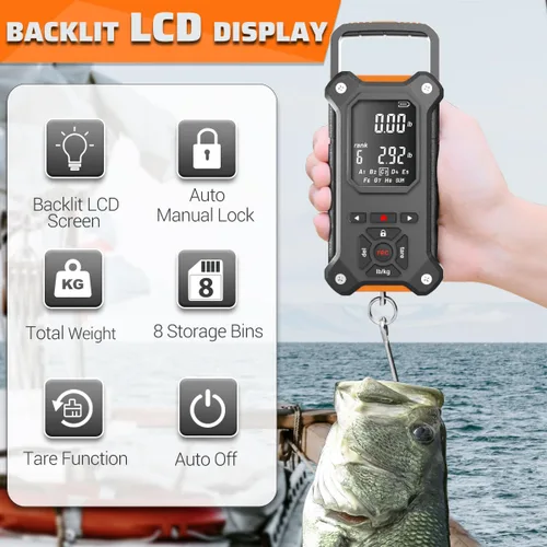 Miniatura 5 de SNAIL TRAIL 8 contenedores de almacenamiento digital para pesca y agarre de labios con clasificación automática, pantalla LCD retroiluminada grande