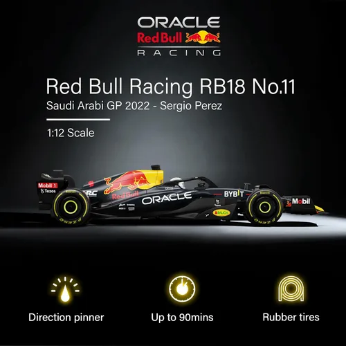 Miniatura 2 de Voltz Toys Auténtico auto de control remoto RedBull Rb18 1:12 F1 con licencia - Serie de autos RC de la colección F1 para niños y adultos - Auto RC