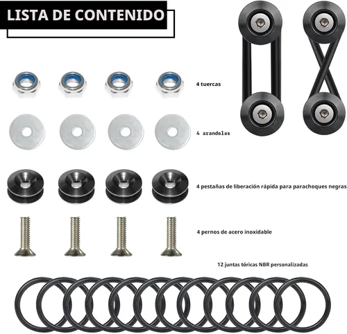 Miniatura 3 de BFXM Clips de parachoques universales, kit de liberación rápida para parachoques delantero y trasero, soportes de parachoques para automóviles