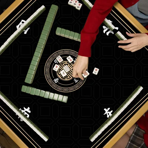 Miniatura 2 de Alfombrilla Mahjong, alfombrilla de juego antideslizante y reductora de ruido, alfombrilla de mesa Mahjong de 31.5 pulgadas, alfombrilla Mahjong