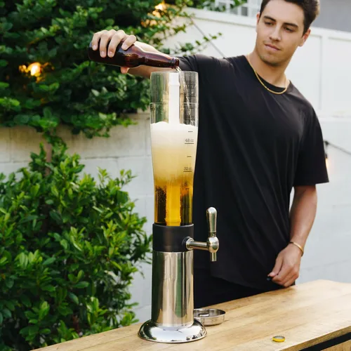 Miniatura 7 de Hammer + Axe Dispensador de bebidas – Dispensador de bebidas de fiesta de 88 onzas con tubo de hielo y grifo, fuente de bebidas para cerveza, agua